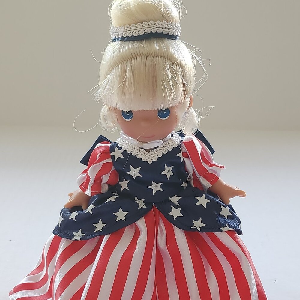 Collectible Precious Moments Patriotic Princess Doll Americana Decor